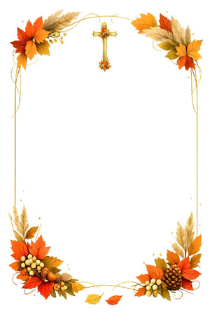 Croce e foglie d'autunno