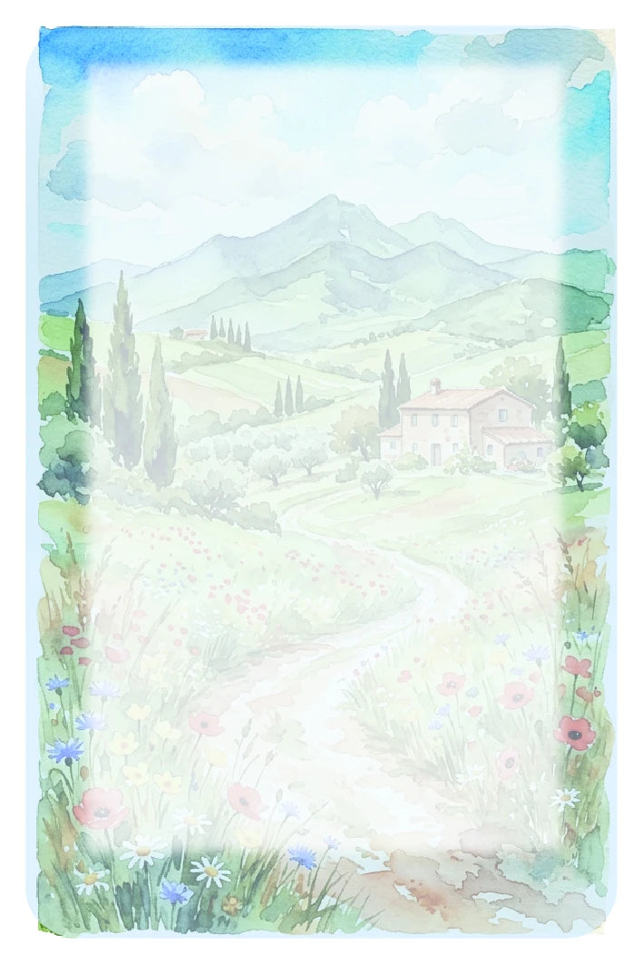 Paesaggio collinare 6x9 cm