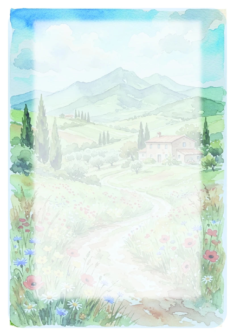 Paesaggio collinare 7x10 cm