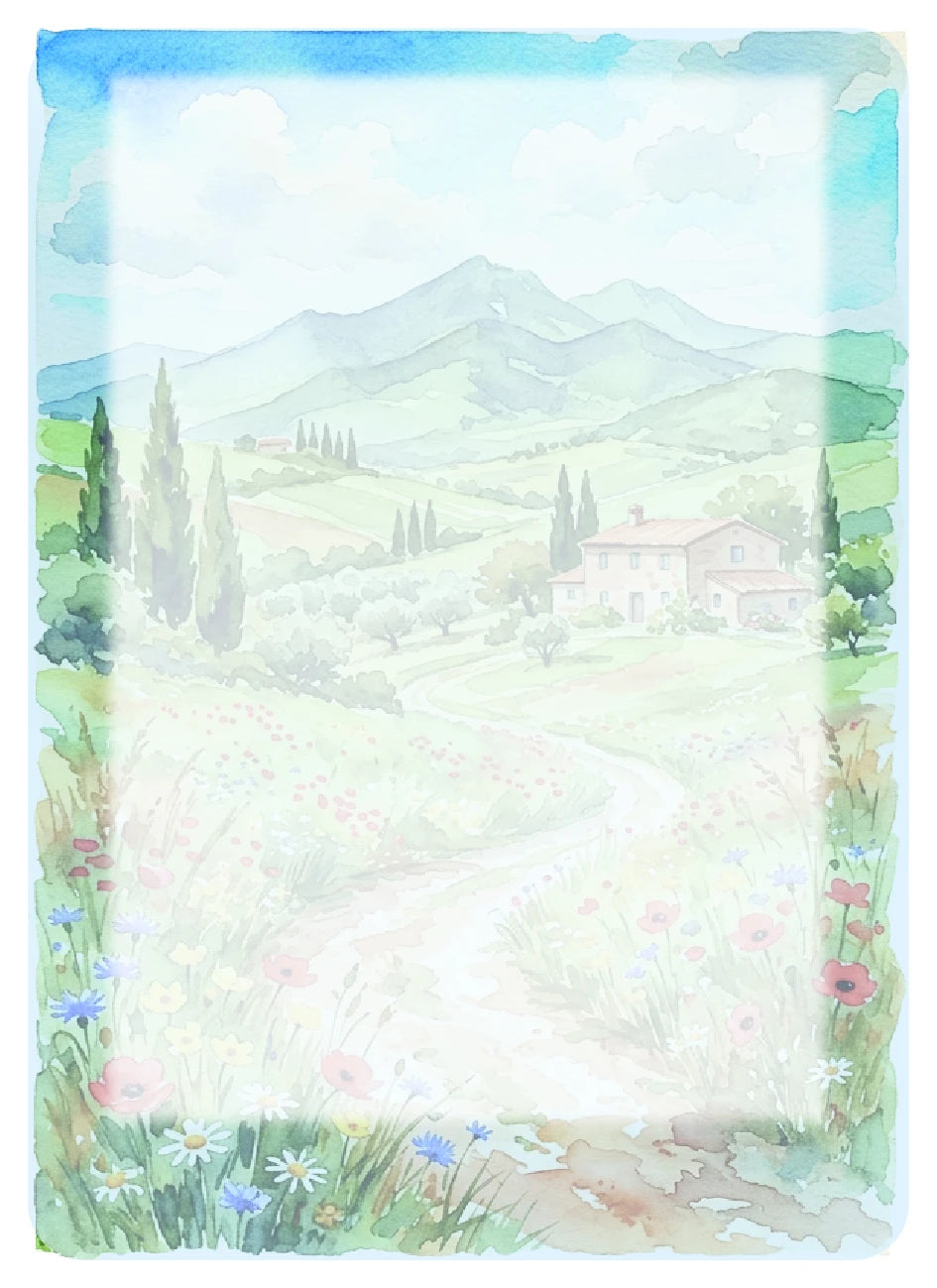 Paesaggio collinare 8x11 cm