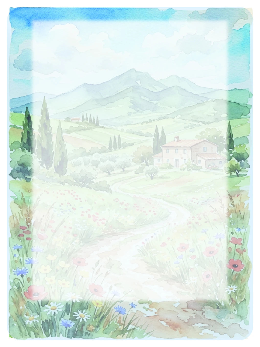 Paesaggio collinare 9x12 cm
