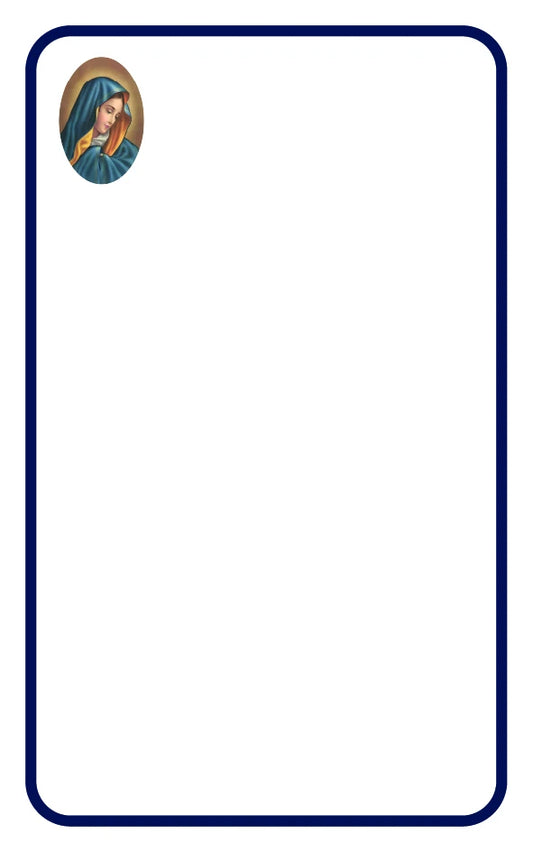Madonna con manto blu 5x8 cm