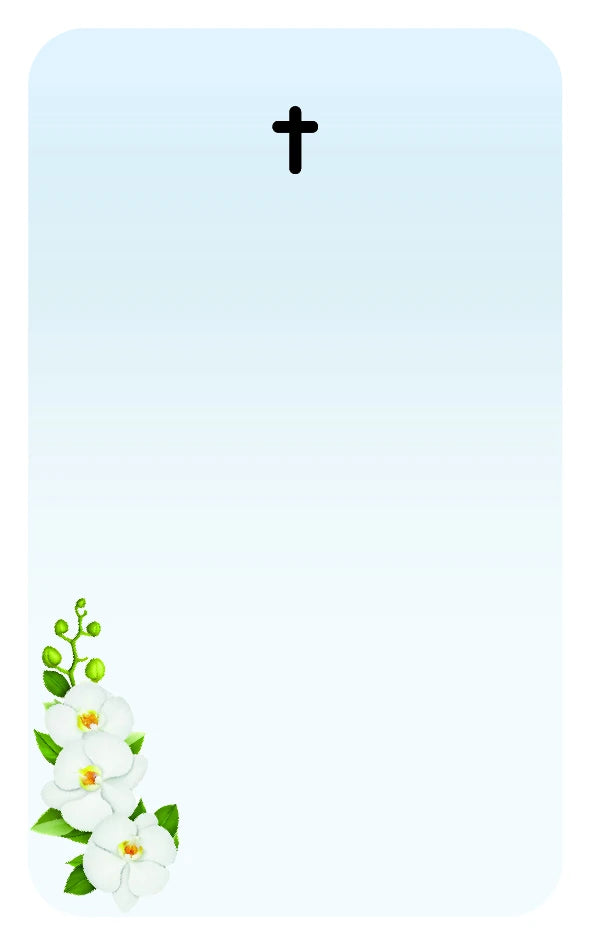 Croce con orchidee 5x8 cm